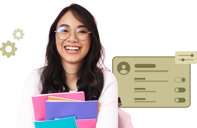 A joyful student